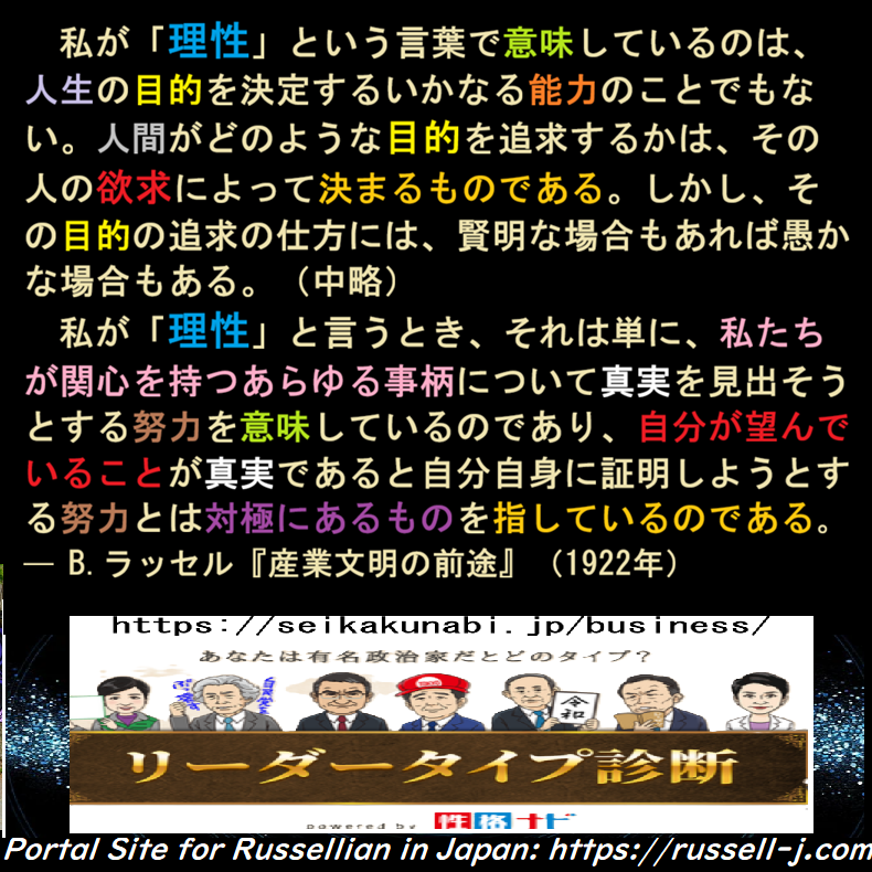 バートランド・ラッセルの名言・警句（ Bertrand Russell Quotes ）