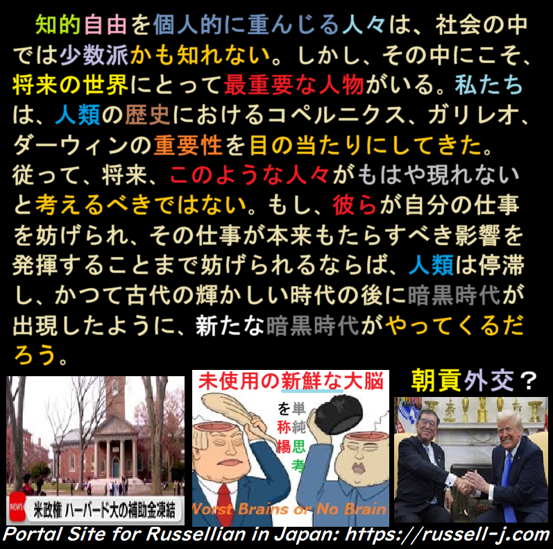 バートランド・ラッセルの本日の言葉